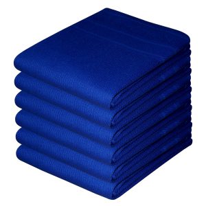 HOME COLORS.IN Cotton Super Absorbent and Quick Dry Hand Towels, Bar, Spa, Dish, Kitchen, Cleaning Cloths, Drying and Floor Wipes (17 x 27 inch, Blue) - Pack of 6