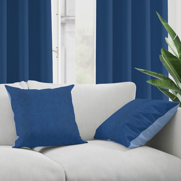 Geometric Jacquard Handmade Cushion Covers - Blue