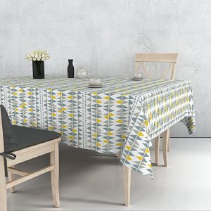 Cotton Geometric Printed 8 Seater Table Cover